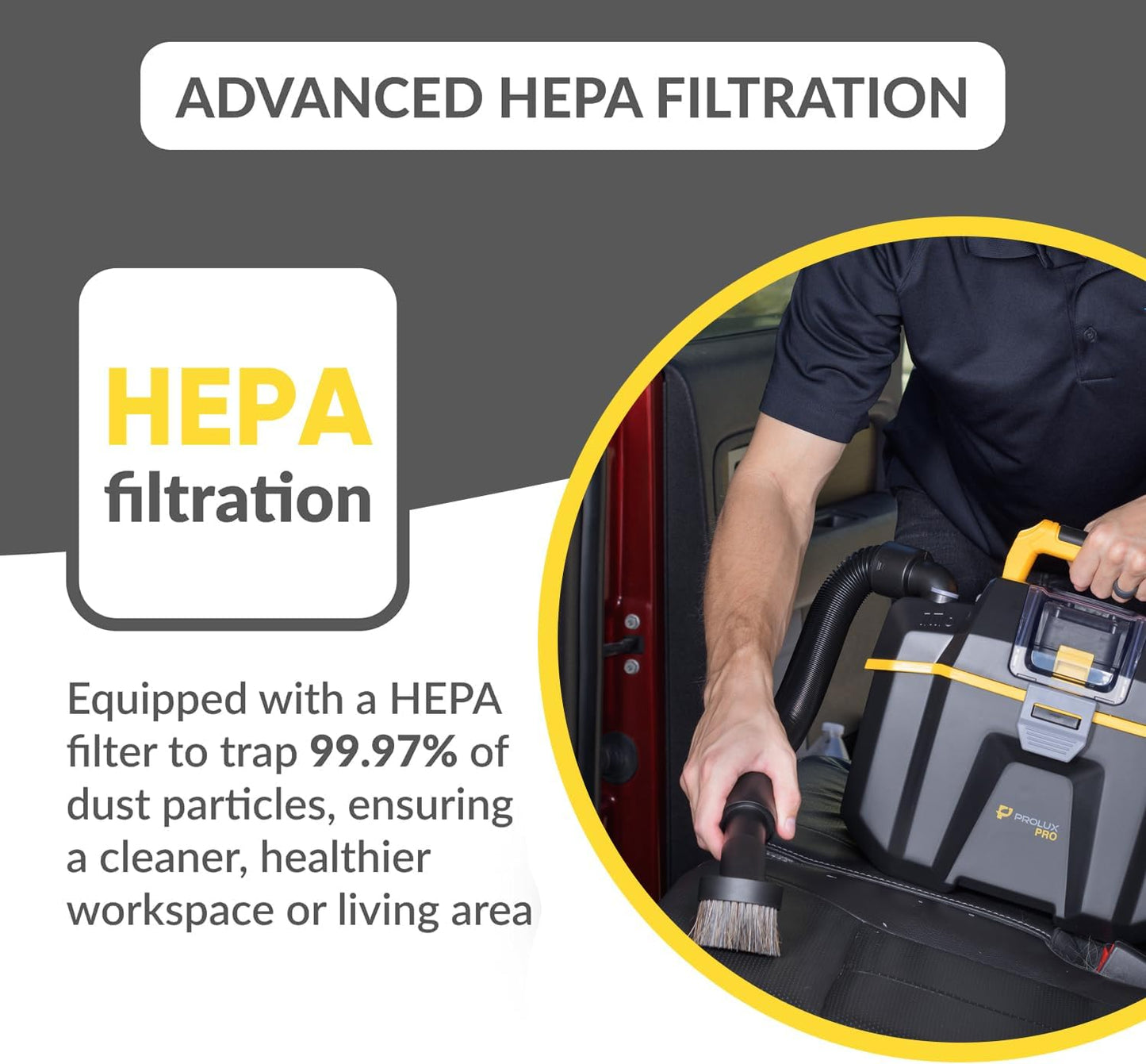 Prolux Surge Cordless Commercial Wet/Dry Tool & Travel Vacuum