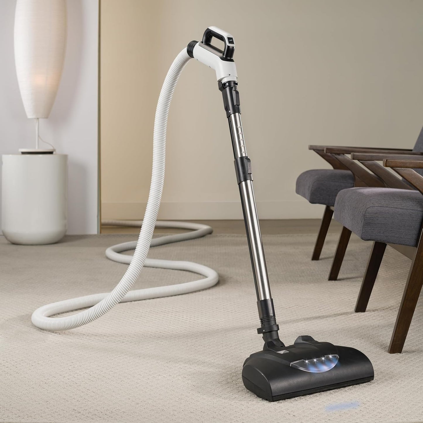 Premium Prolux 35 ft Universal Central Vacuum Hose Kit With Wessel Werk Power Nozzle