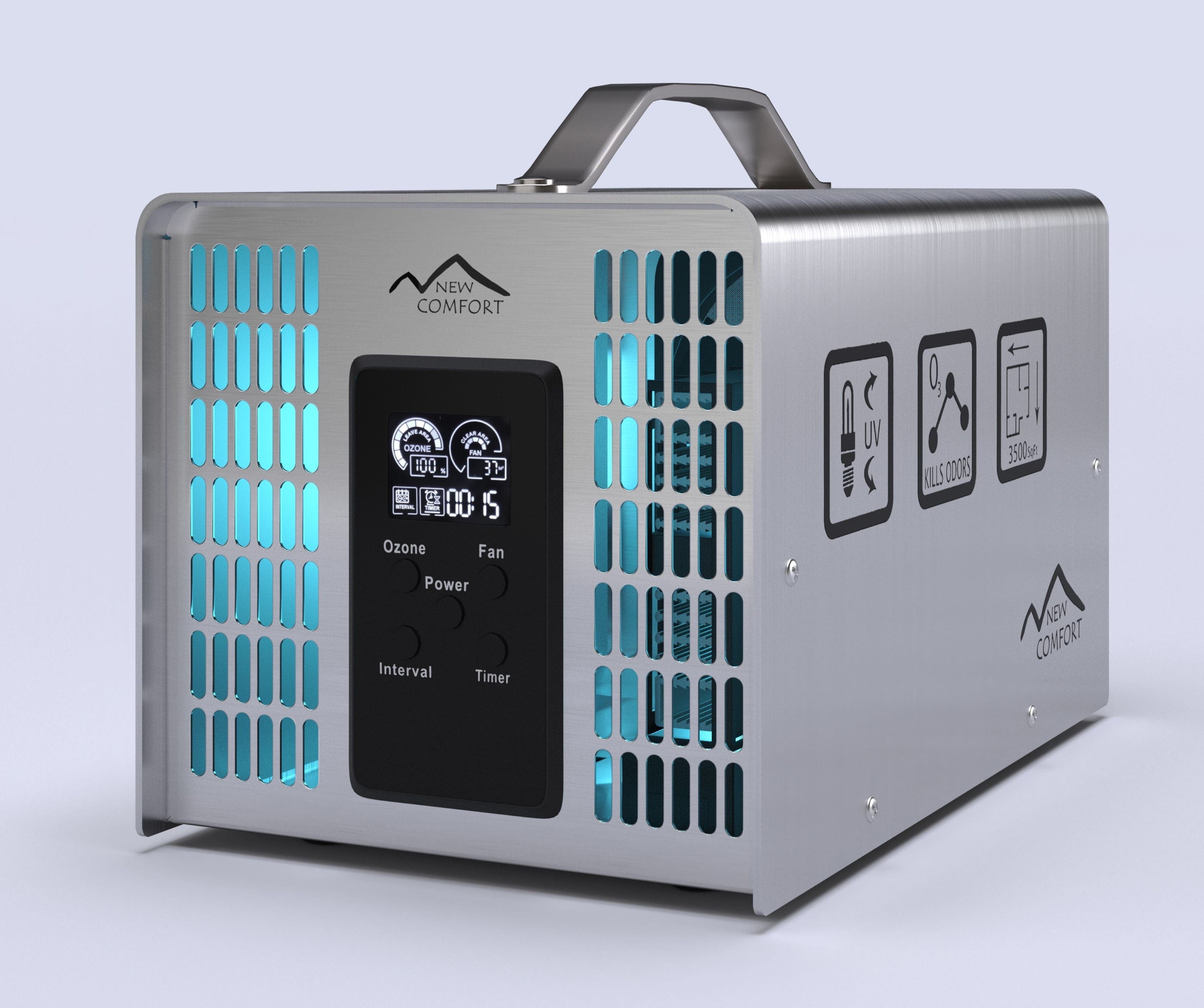 DEMO New Comfort Stainless Steel 6,000 to 14,000 mg/hr Commercial Ozone Generator and Air Purifier