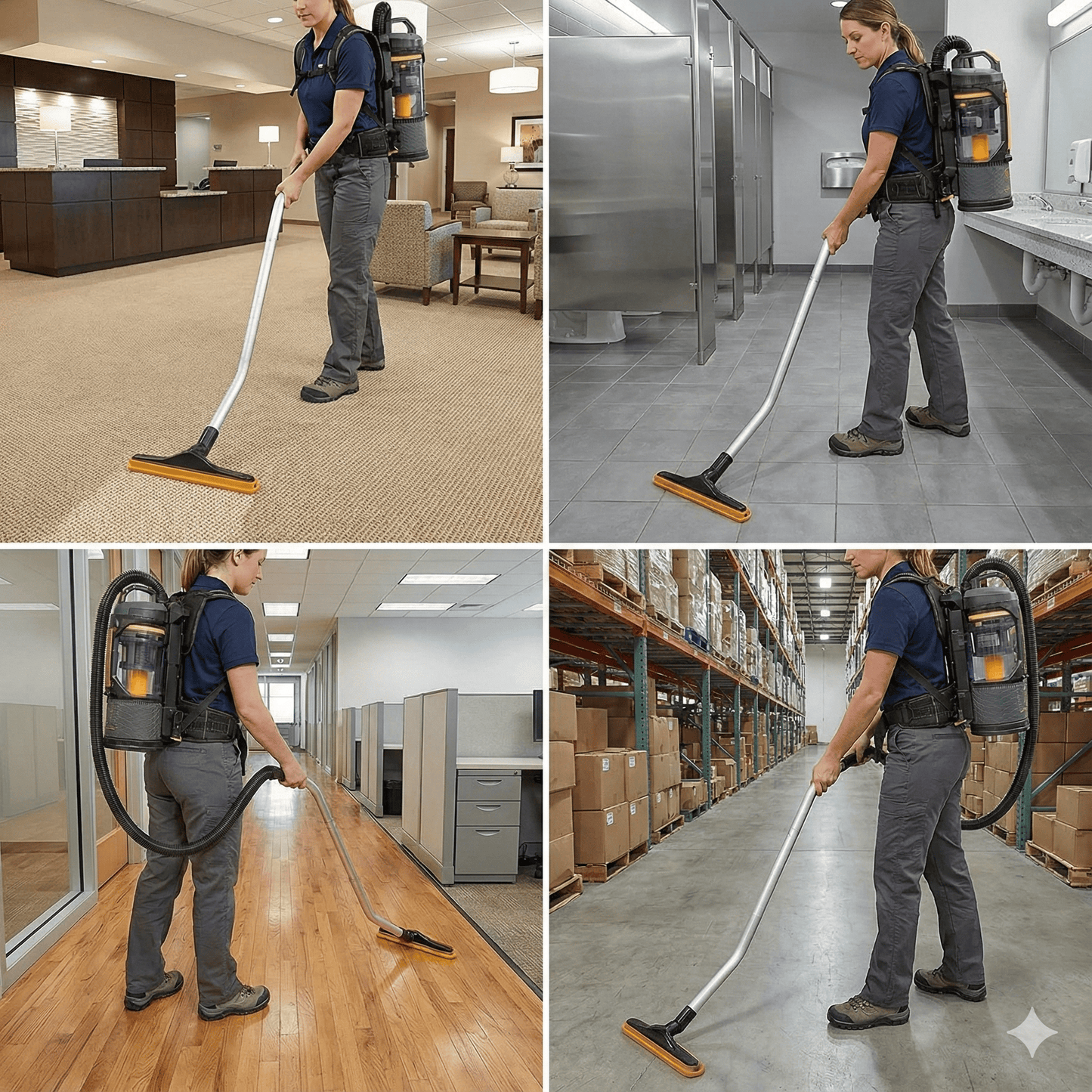 Prolux XForce Pro Commercial Backpack Vacuum w. 1.5 inch Attachment Kit