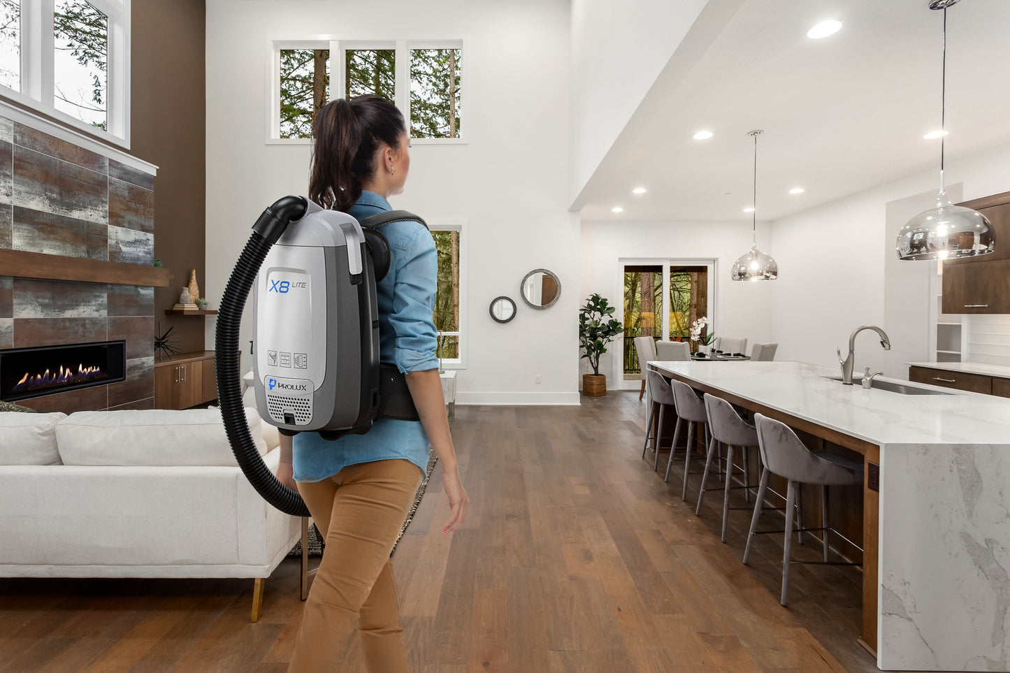 Prolux PLCX8E Backpack Vacuum Canister w/ Electric Powerhead Kit