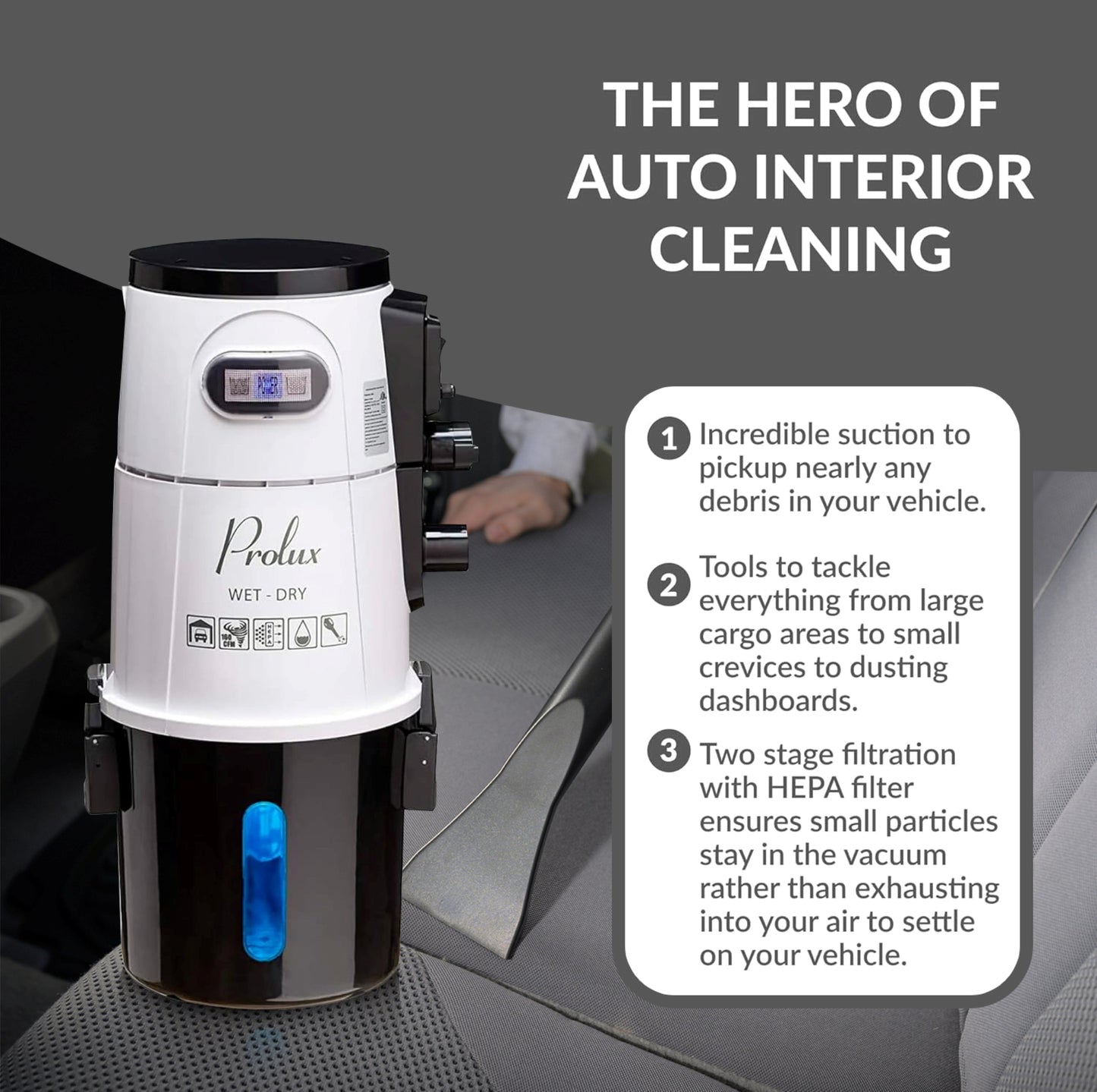 Prolux Wet/Dry Garage Vacuum, Shampooer, Blower and Detailer