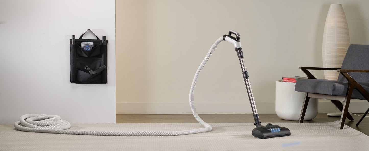 Premium Prolux 35 ft Universal Central Vacuum Hose Kit With Wessel Werk Power Nozzle