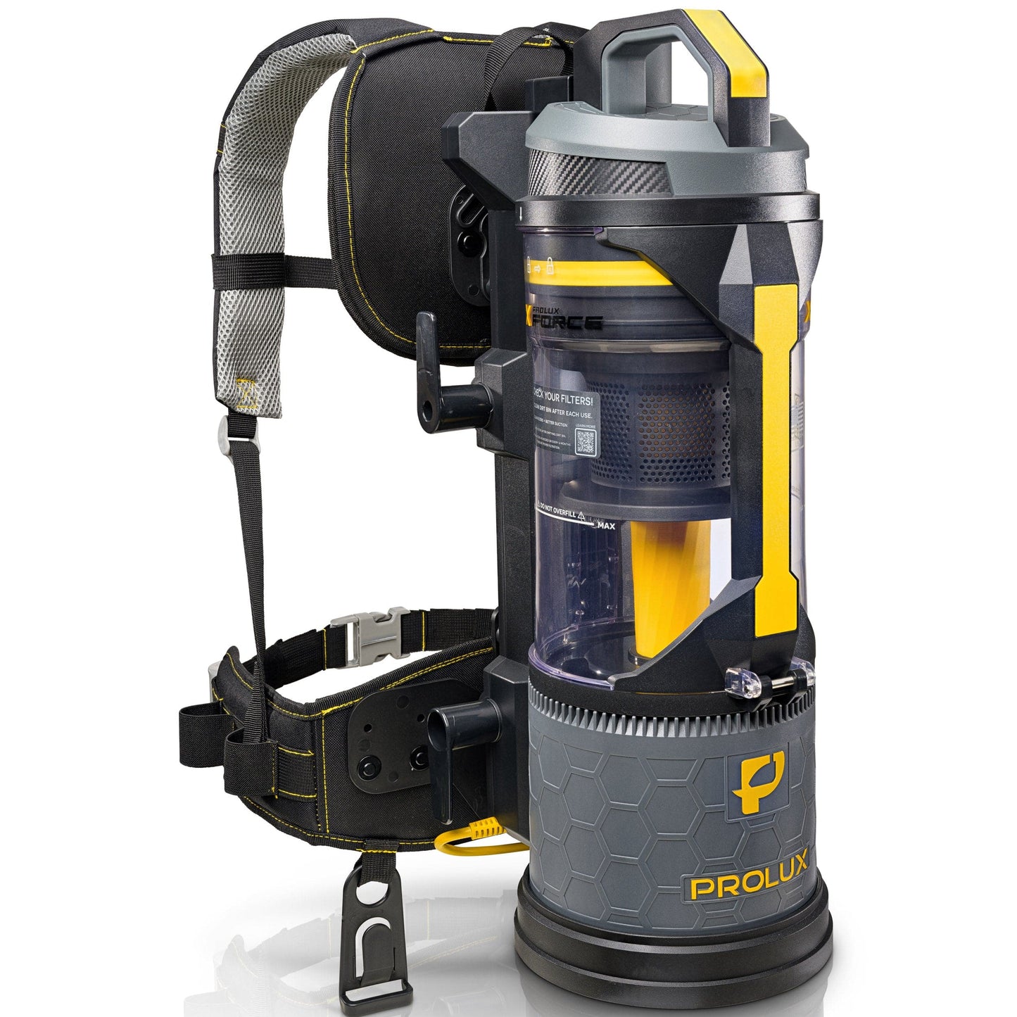 Prolux XForce Pro Commercial Bagless Backpack Vacuum with Electric Power Nozzle
