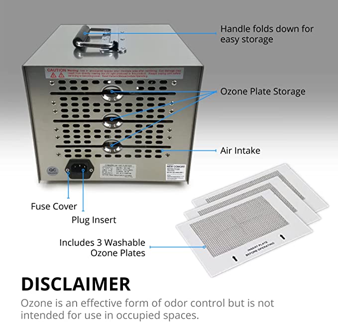 New Comfort Commercial Air Purifier Cleaner Ozone Generator with UV and 3 Year Warranty by Prolux