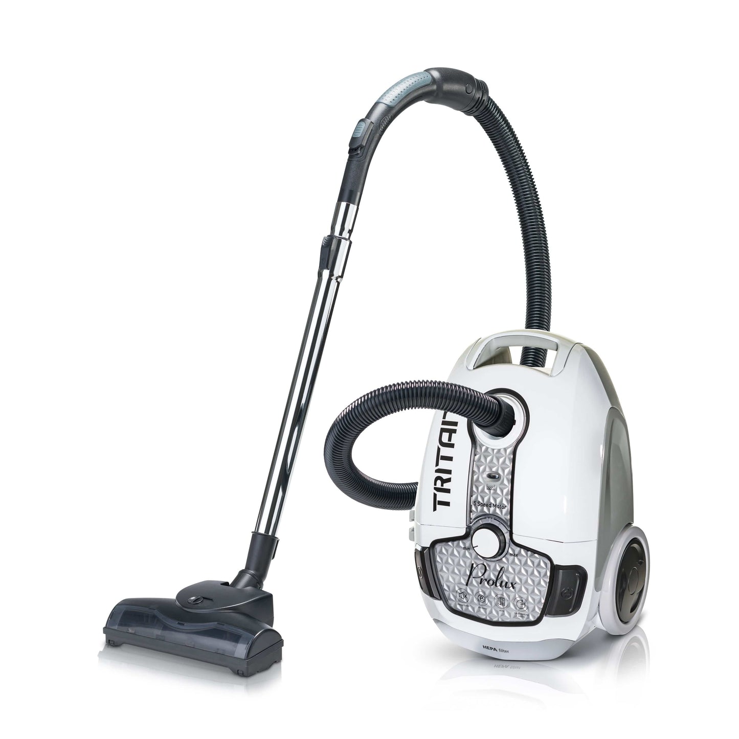 Prolux Tritan Canister Vacuum with Sealed HEPA Filtration and 12 Amp Motor