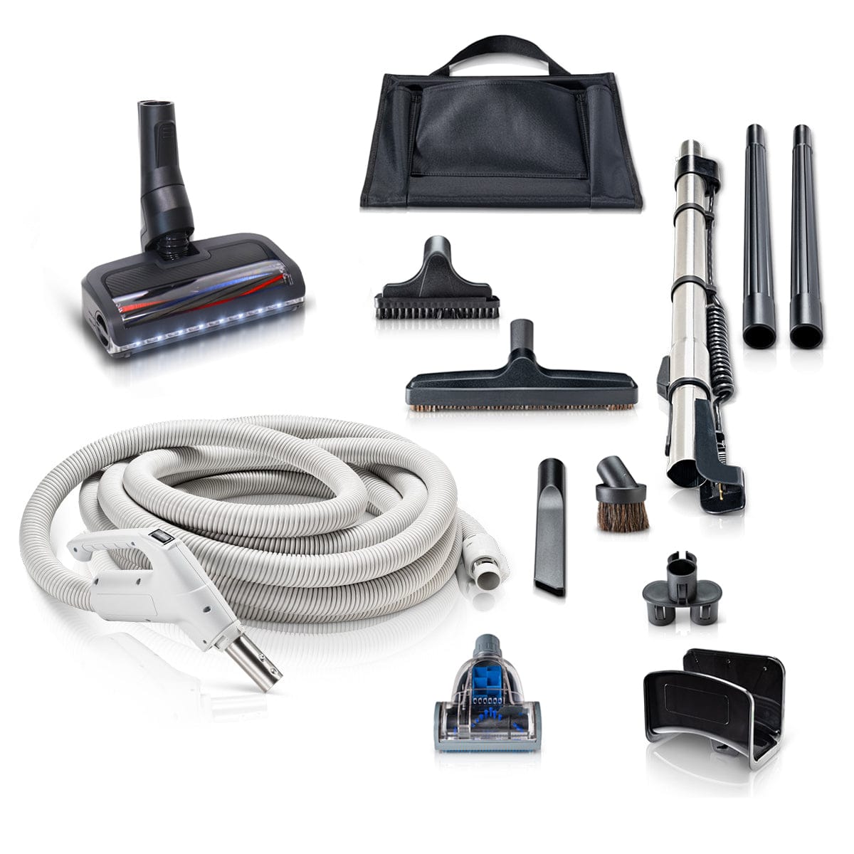 Basic Floor Care Package with Premium 35-Foot System On-Off Switch Hose