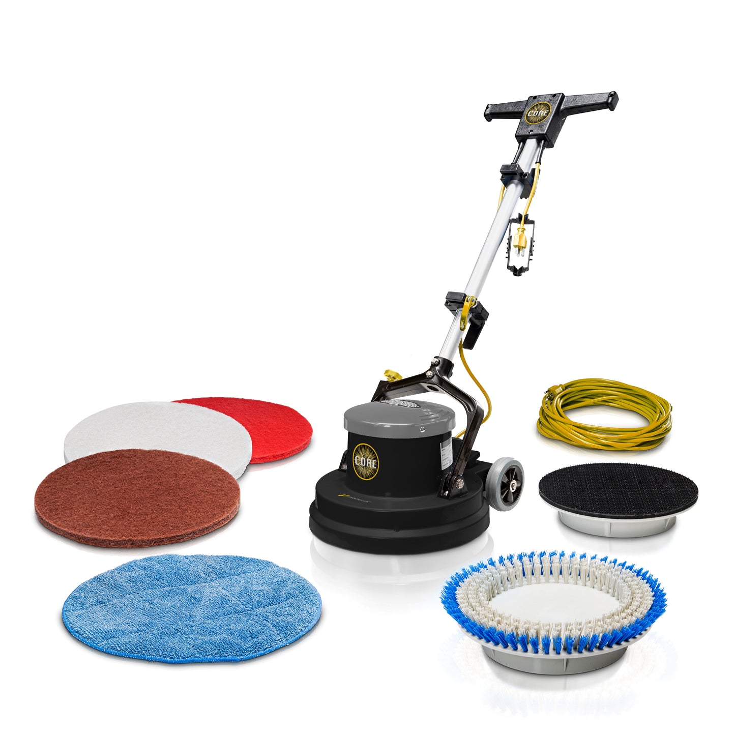 Prolux PLC15 15" Loaded Heavy Duty Single Pad Commercial Polisher Floor Buffer Machine Scrubber Loaded