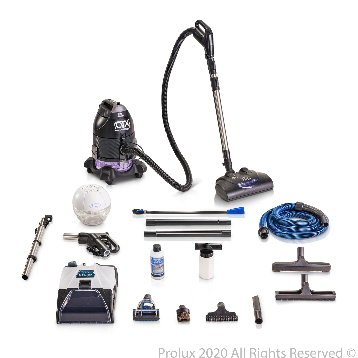 Prolux PLCCTX ELITE Water Filtration Bagless Canister Vacuum Cleaner w/ Prolux Storm Shampooer Kit