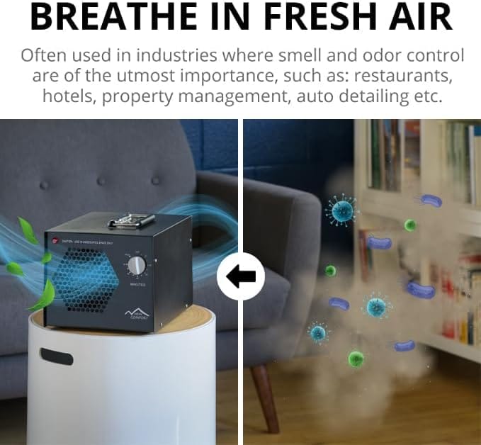 New Comfort Commercial Air Purifier Cleaner Ozone Generator with UV and 3 Year Warranty by Prolux