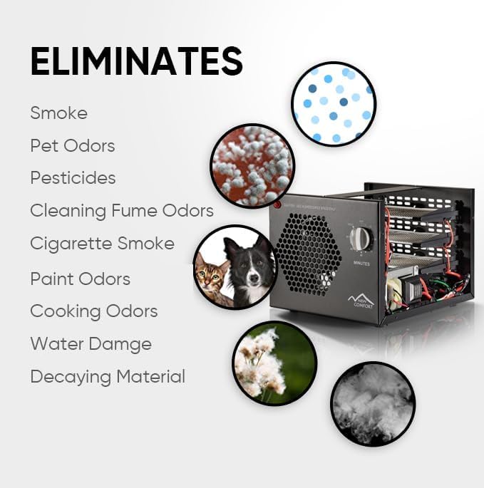 New Comfort Commercial Air Purifier Cleaner Ozone Generator with UV and 3 Year Warranty by Prolux