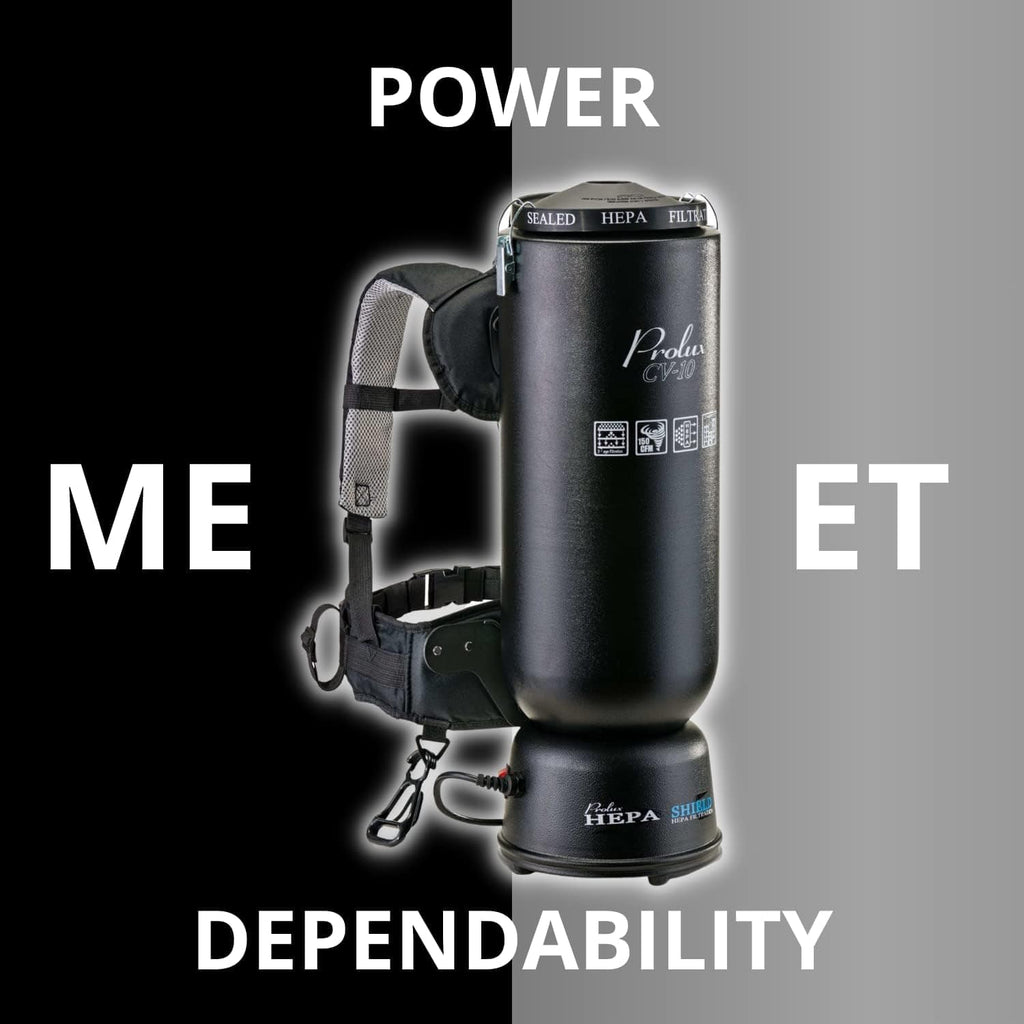 Powerful Lightweight Prolux PLC10 10qt Backpack Vacuum w/ 1 1/2" Tool Kit and 5 YR Warranty
