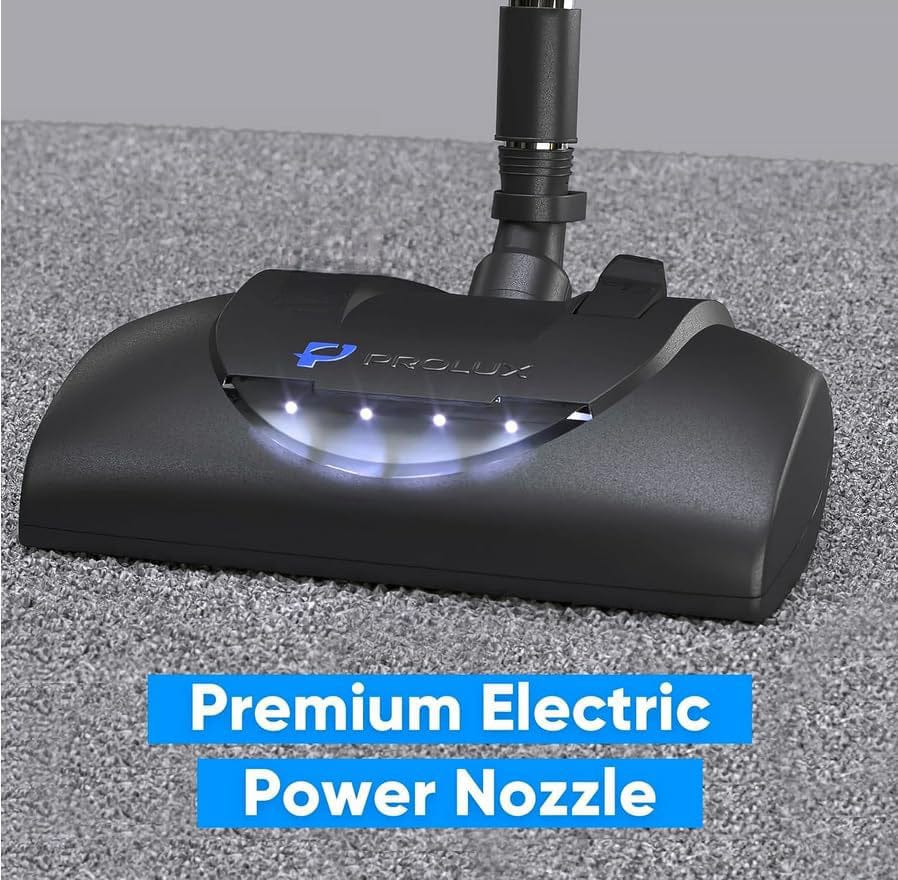 Prolux QX90 Bagged Canister Best Rated HEPA Vacuum with Powerhead for Home