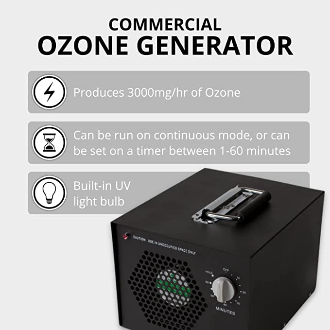 New Comfort PLCOZHMA500 Commercial Air Purifier Cleaner Ozone Generator with UV and 3 Year Warranty by Prolux