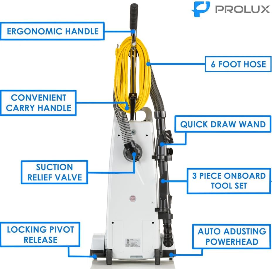 Prolux 6000 Commercial Upright Vacuum With On Board Tools