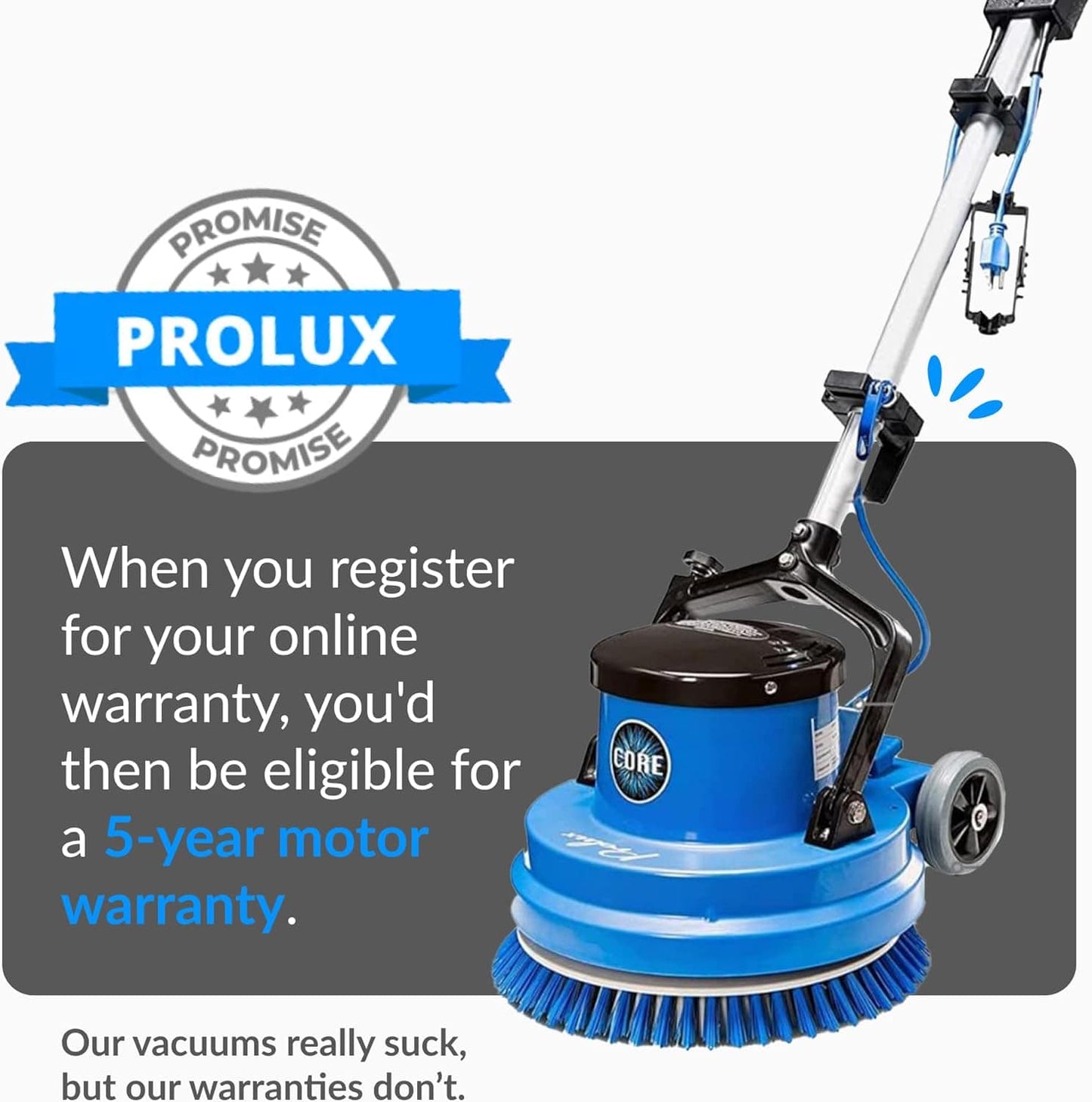 Prolux Core 15" Heavy Duty Single Pad Commercial Polisher Floor Buffer Machine Scrubber