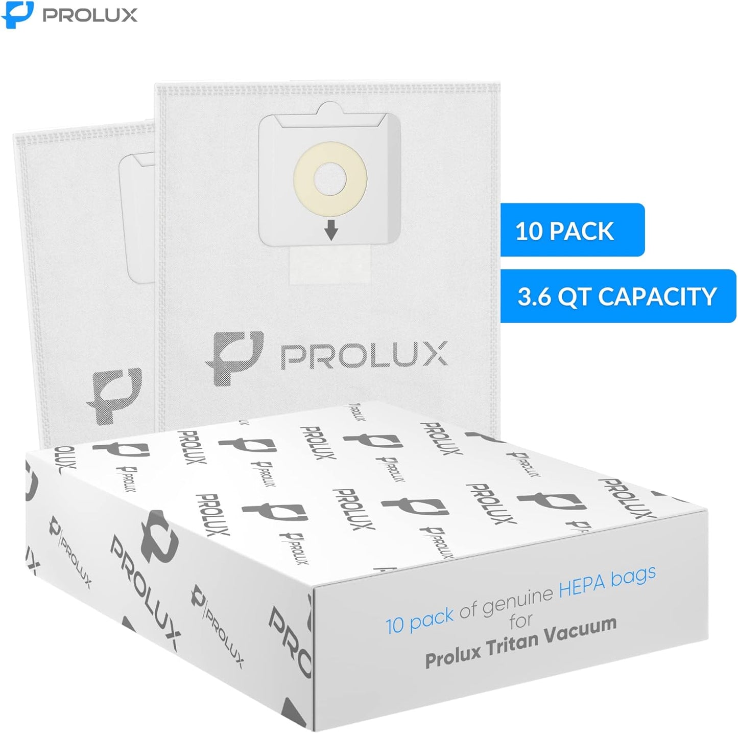 New 10 pack of bags for Prolux Tritan vacuum cleaner