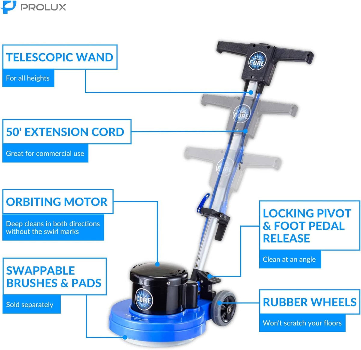 Prolux Commercial Floor Buffers & Scrubbers Prolux Commercial Floor Buffers & Scrubbers