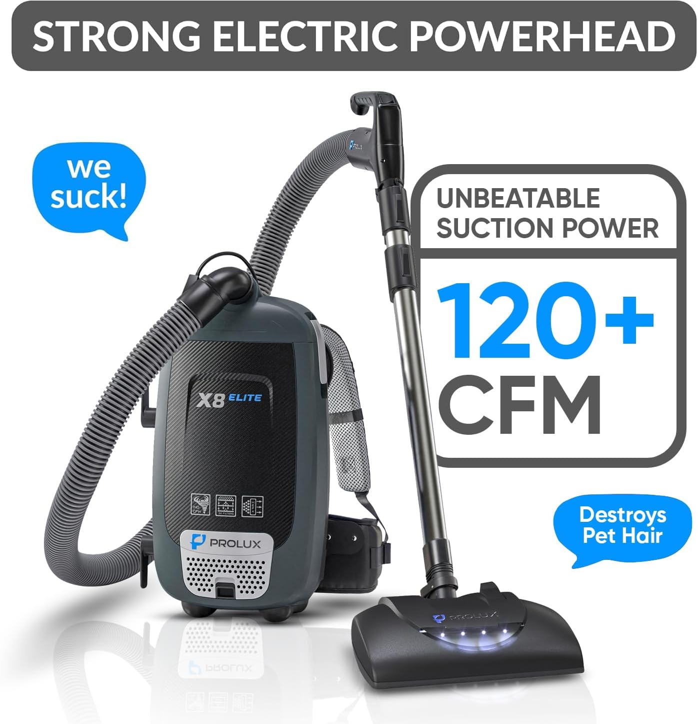 Prolux X8 Elite Backpack Vacuum Canister – Prolux Cleaners
