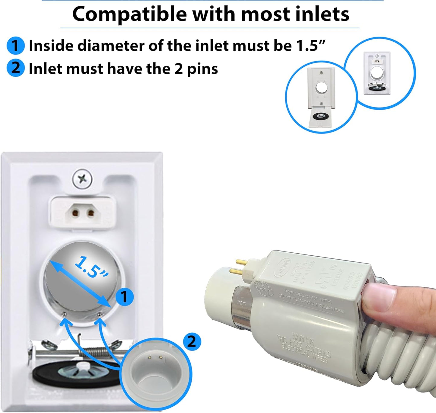 Prolux PLCCV12K Complete Central Vacuum Unit System with Prolux Electric Hose Power Nozzle Kit and 25 Year Warranty