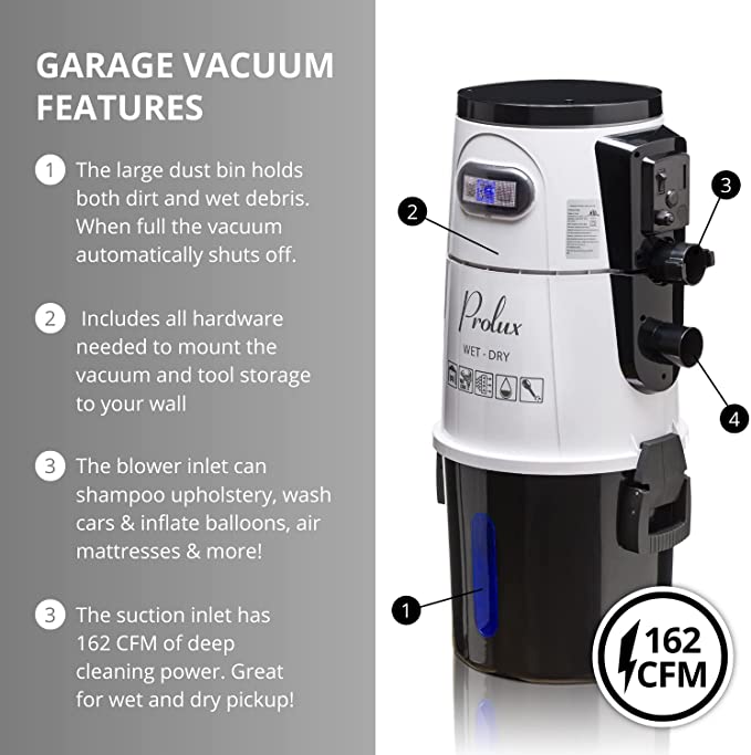 Prolux PLCGV Wet/Dry Garage Vacuum, Shampooer, Blower and Detailer