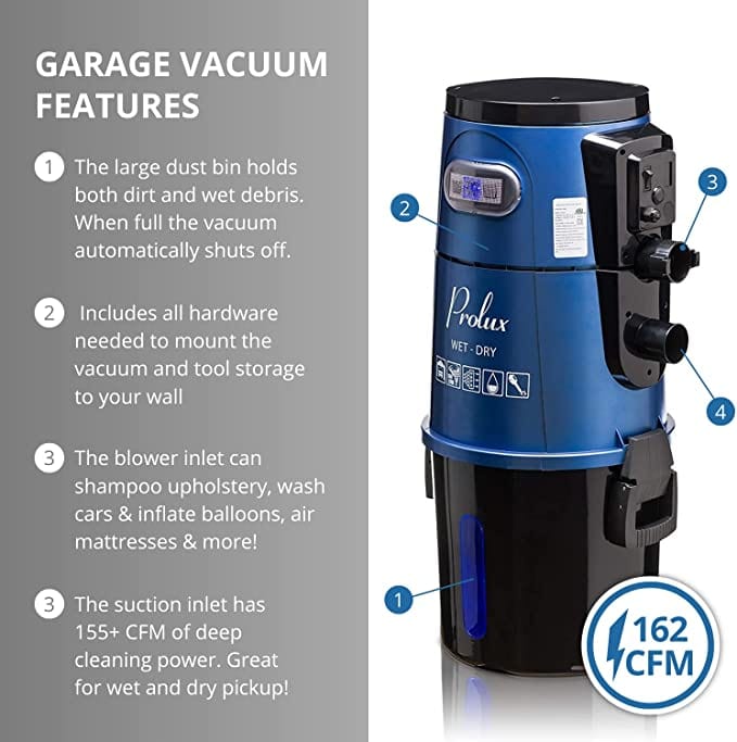 Prolux PLCGVL Wet/Dry Garage Vacuum, Shampooer, Blower and Detailer