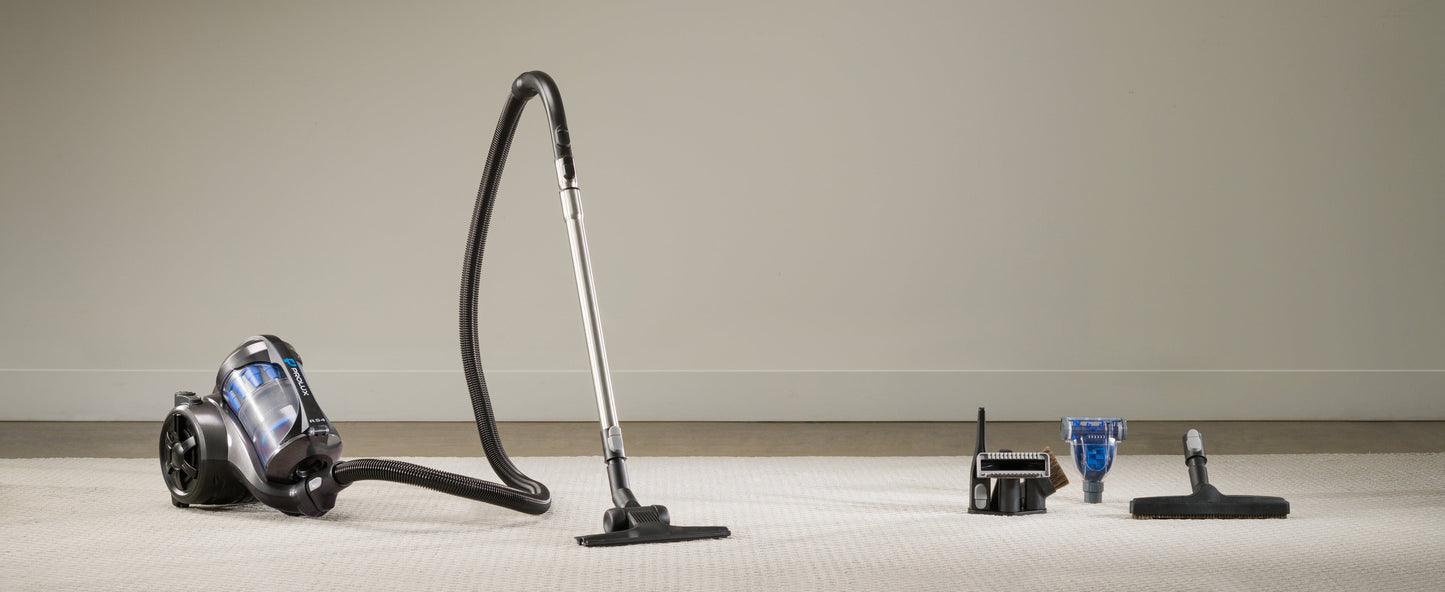 Prolux RS4 Lightweight Bagless Canister Vacuum with HEPA Filtration Premium Button Lock Tools and Automatic Cord Rewind