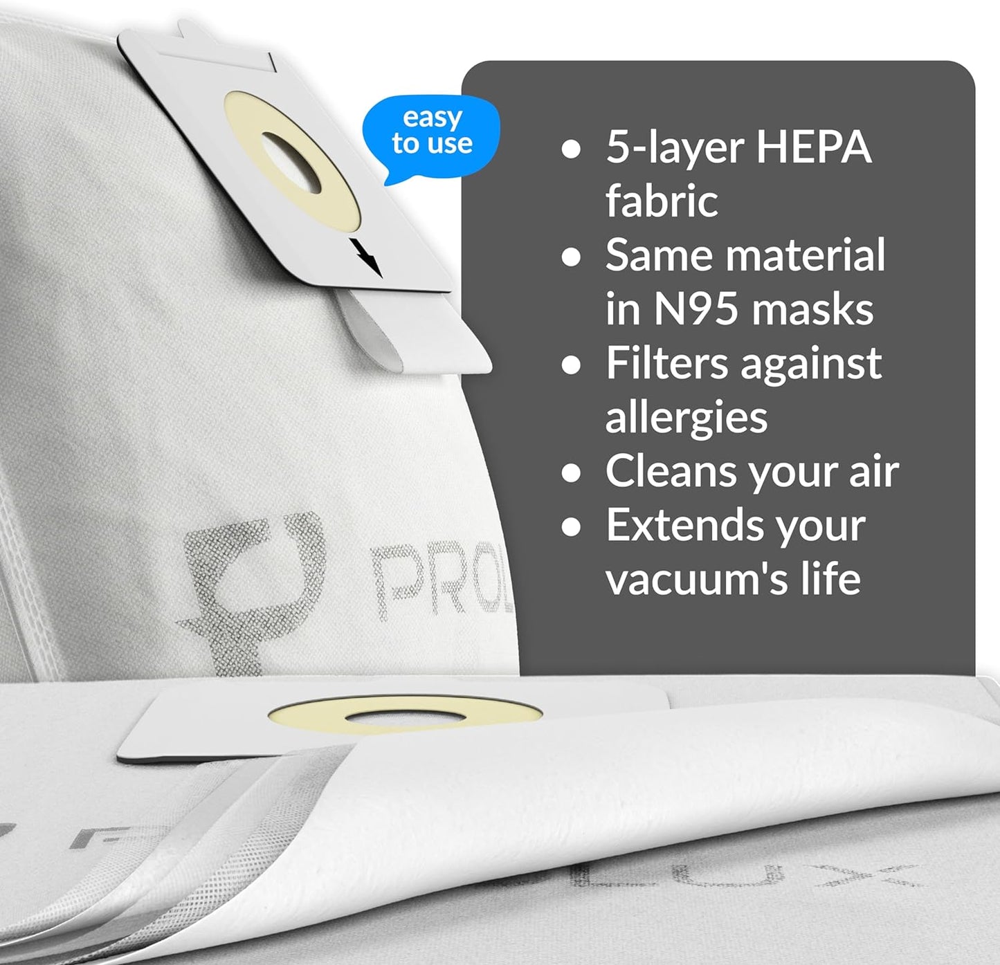 New 10 pack of Bags for Prolux Tritan Vacuum Cleaner