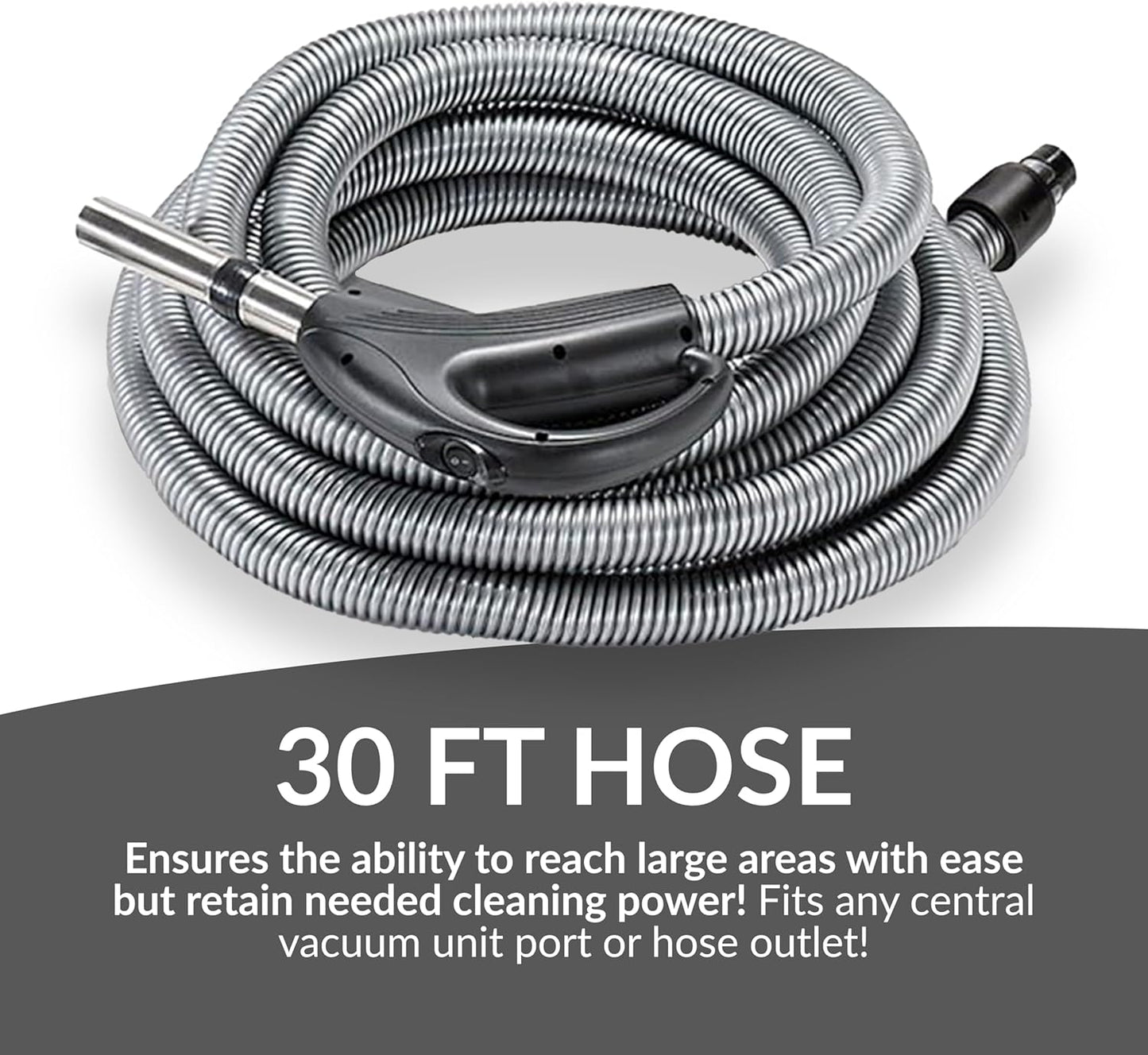 Universal Central Vacuum Hose Kit with Milti Surface Floor Tools by Prolux