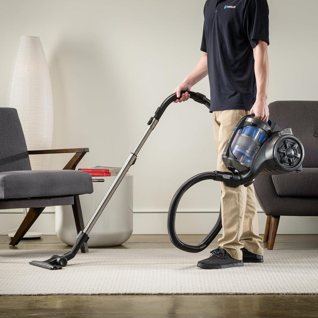 Prolux RS4 Lightweight Bagless Canister Vacuum with HEPA Filtration Premium Button Lock Tools and Automatic Cord Rewind