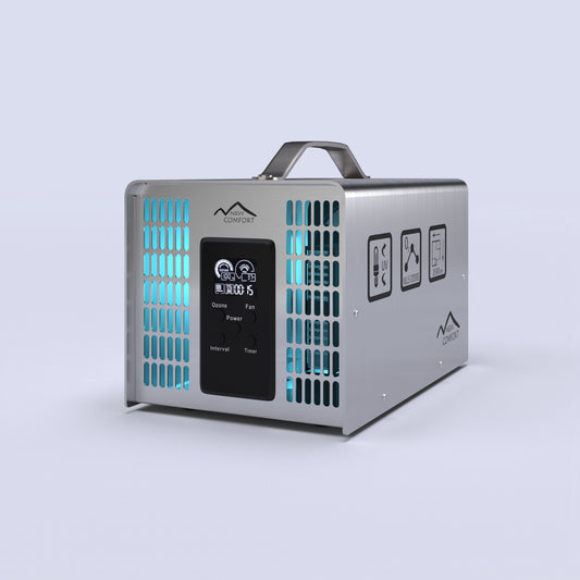 New Comfort PLCOZ12K Stainless Steel 9,000 to 14,000 mg/hr Commercial Ozone Generator and Air Purifier