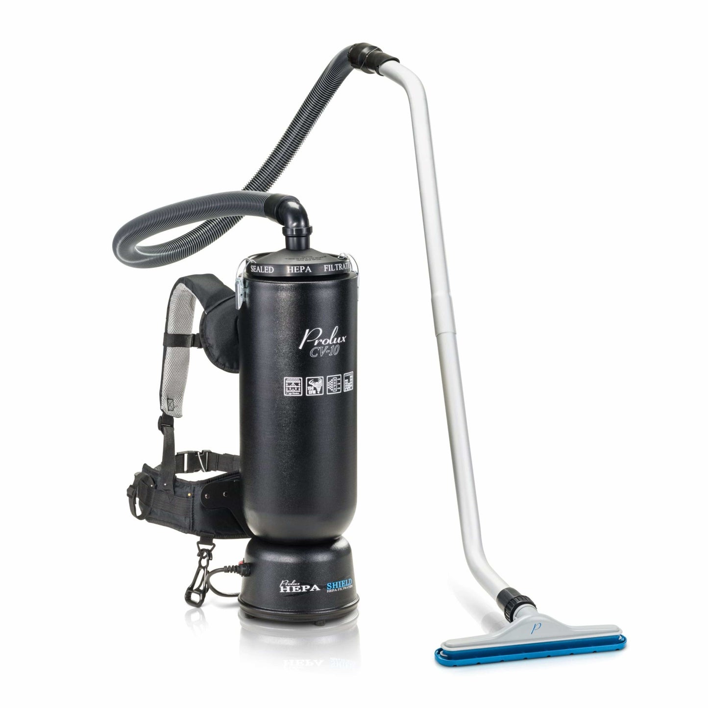 Powerful Lightweight Prolux PLC10 10qt Backpack Vacuum w/ 1 1/2" Tool Kit and 5 YR Warranty