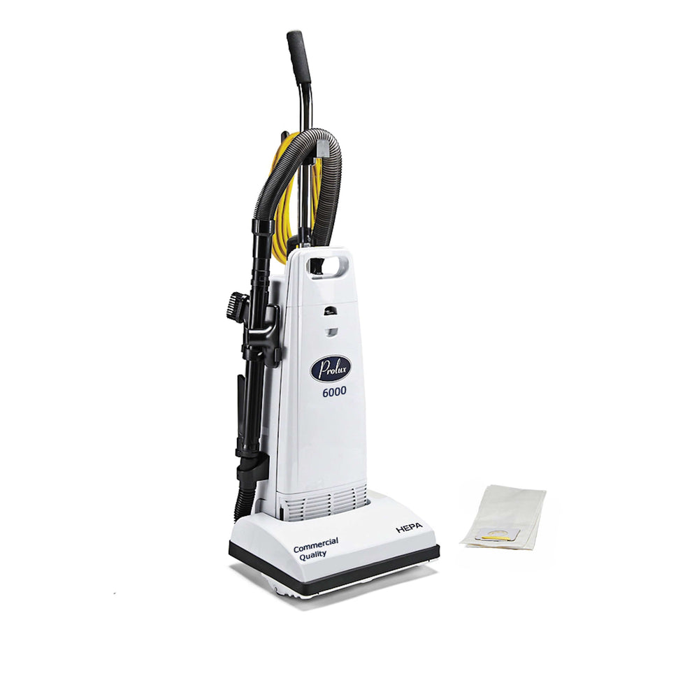 Demo Prolux 6000 Upright HEPA Vacuum 12 AMP Motor on board tools and 5 Prolux Cleaners