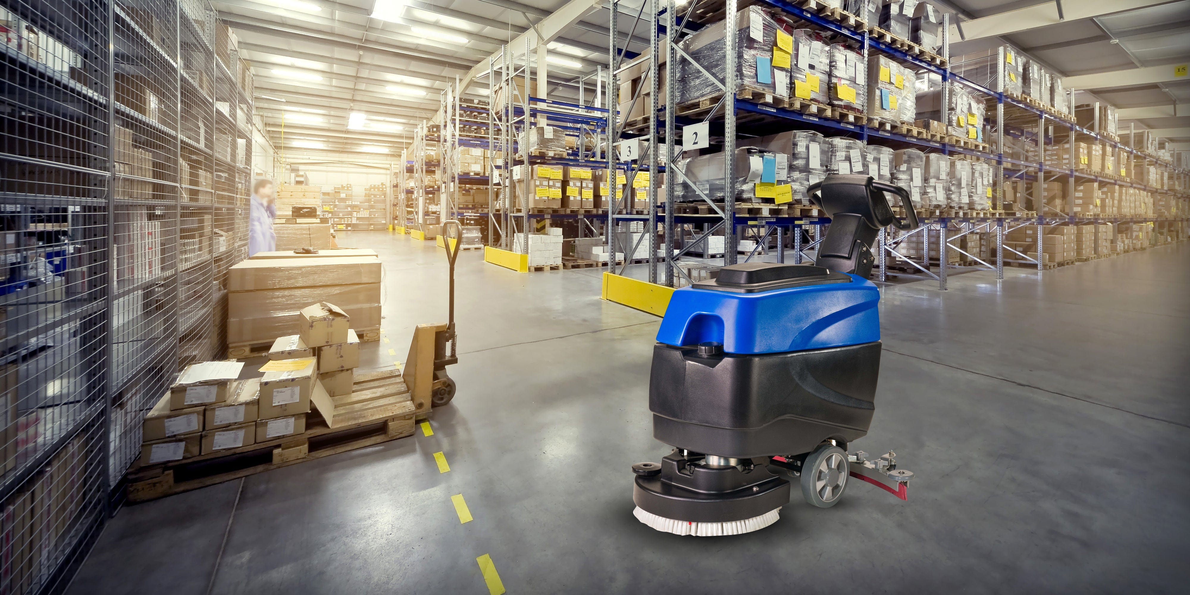 Prolux C460S 18" Cordless Commercial Walk Behind Floor Cleaner, Scrubb ...