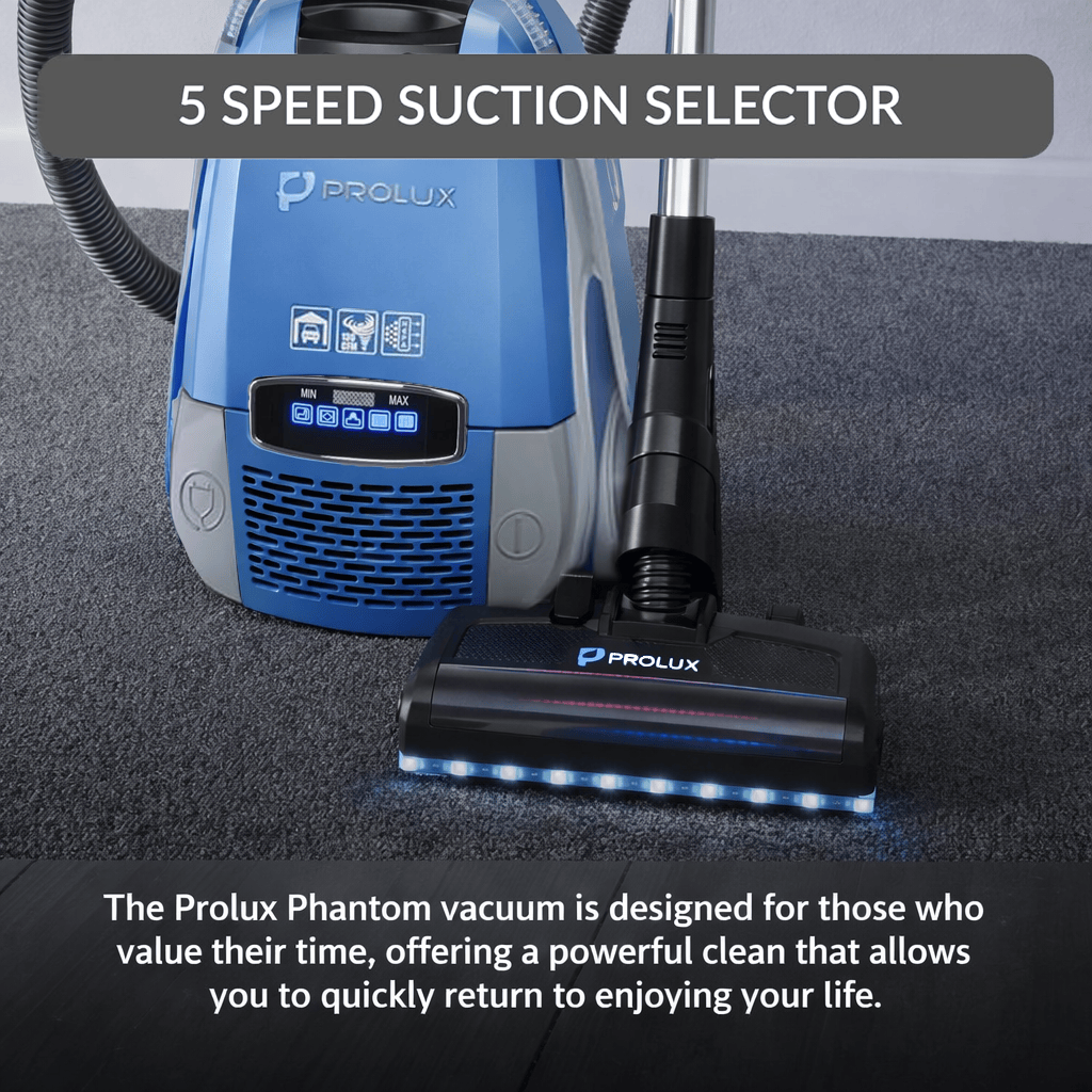 Prolux Phantom Bagged Canister Deluxe Carpet Model with Power Nozzle