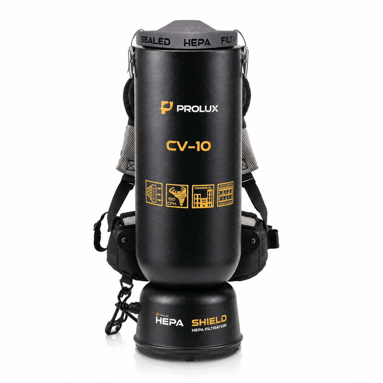 Powerful Lightweight Prolux PLC10 10qt Backpack Vacuum w/ 1 1/2" Tool Kit and 5 YR Warranty