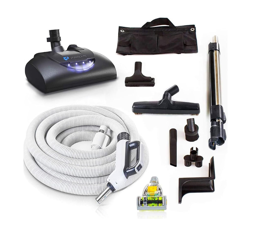 Premium Prolux 35 ft Universal Central Vacuum Hose Kit With Wessel Werk Power Nozzle
