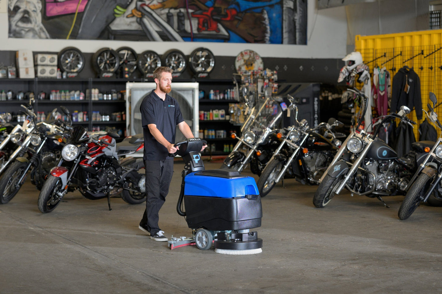 Prolux C460S 18" Cordless Commercial Walk Behind Floor Cleaner, Scrubber & Buffer