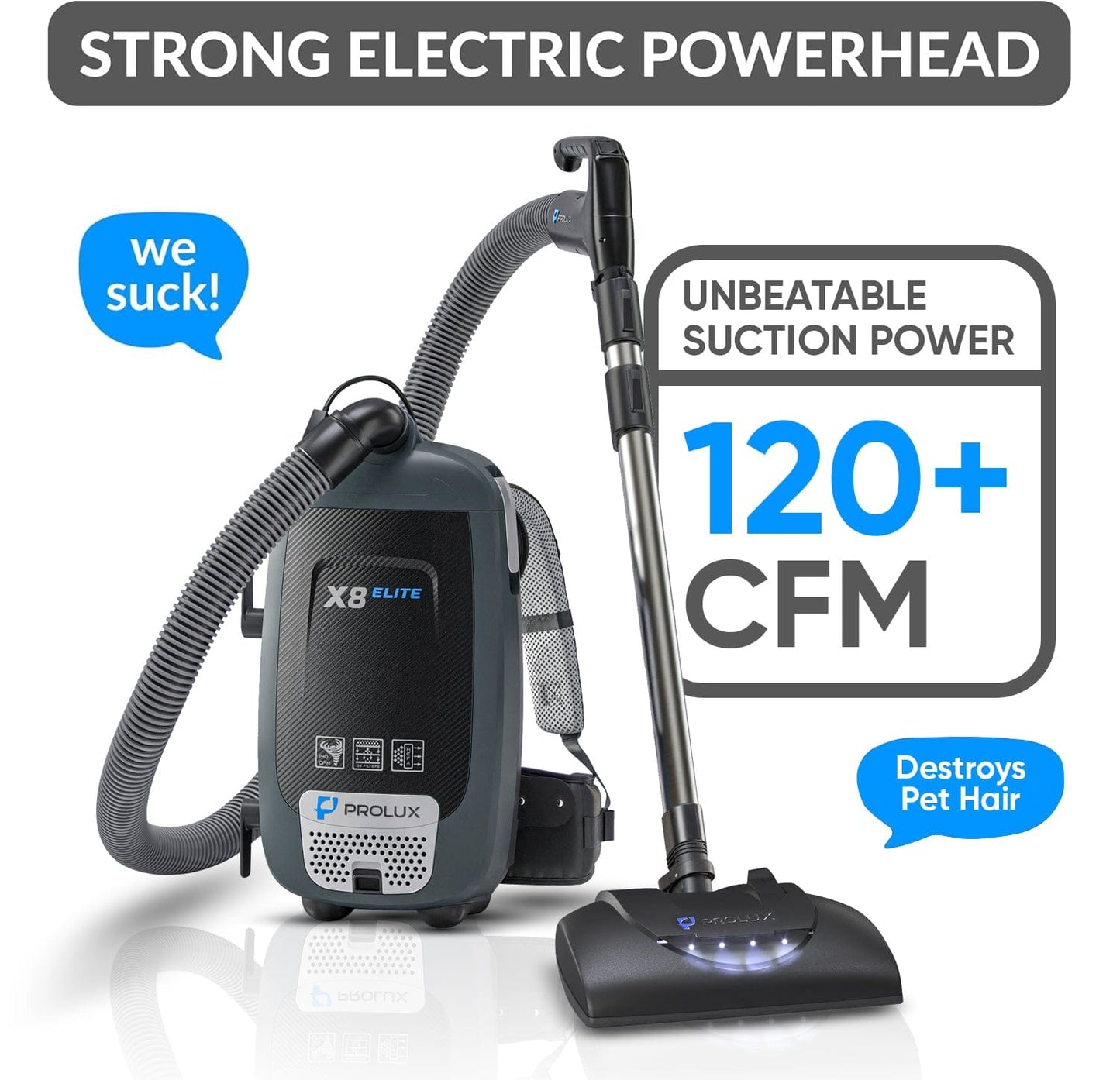 Prolux X8 Elite Backpack Vacuum with Power Nozzle