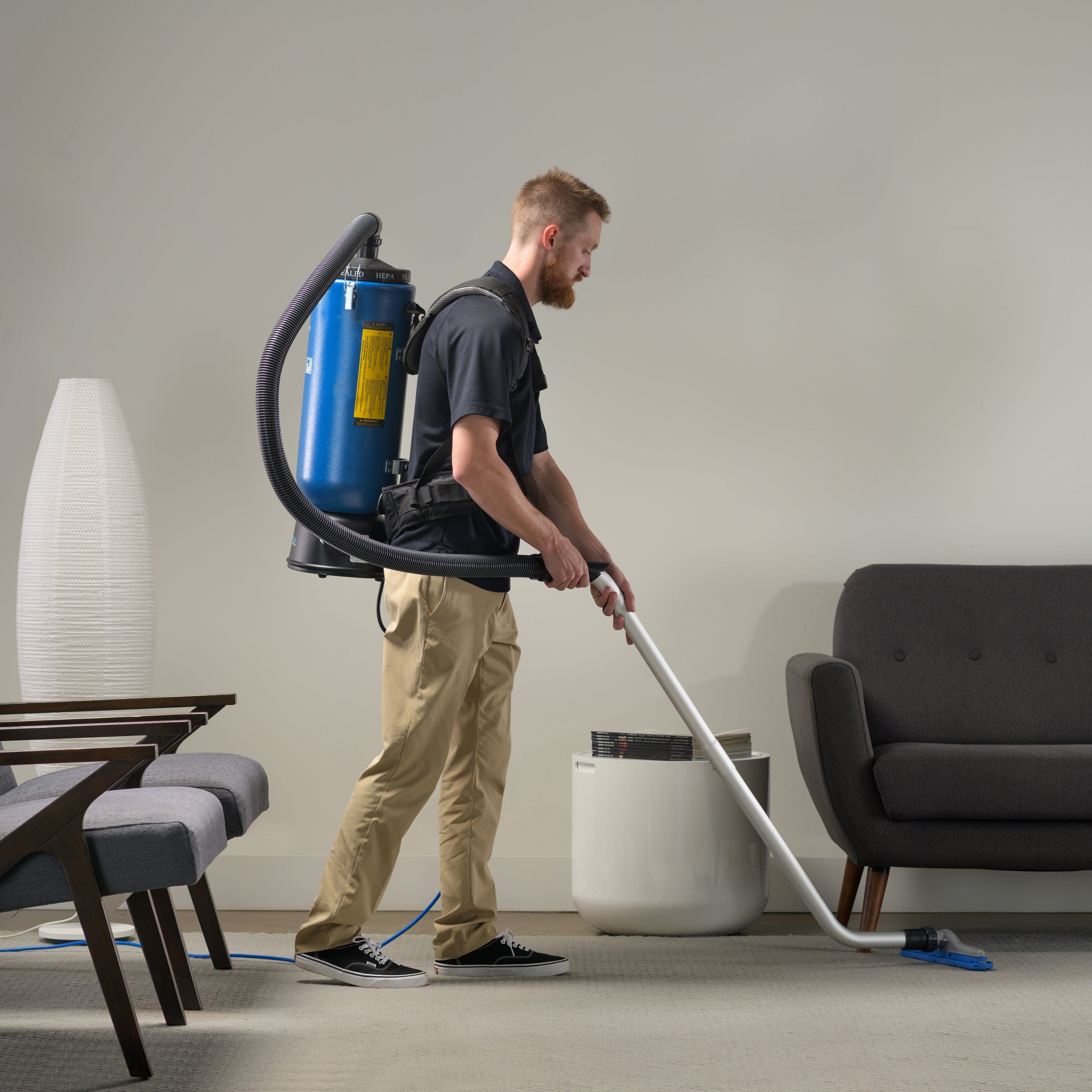 Blue Prolux 10 Quart Commercial Backpack Vacuum with 5 year
