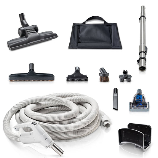 Universal Central Vacuum Hose Kit with Milti Surface Floor Tools by Prolux