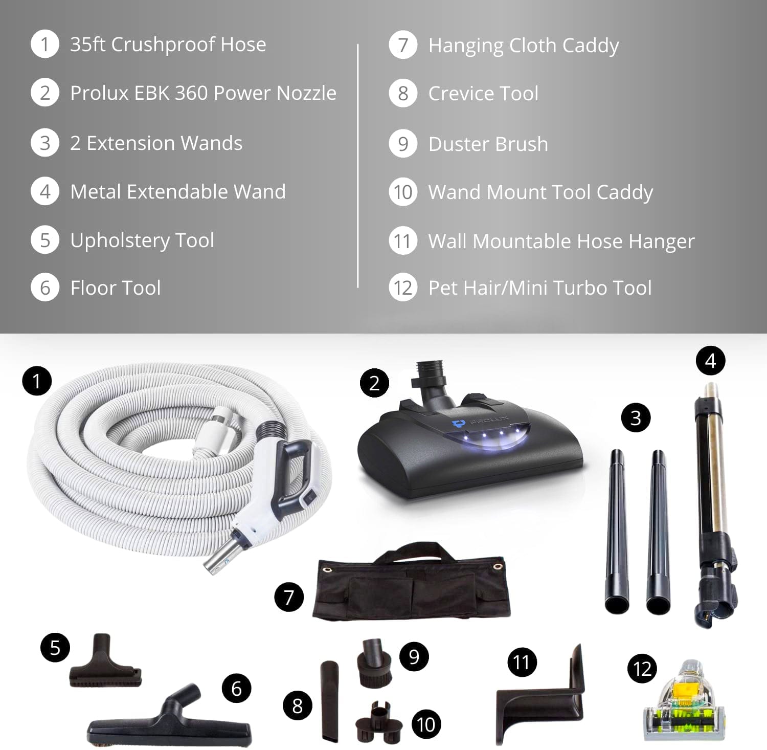 Prolux 11-Piece Vacuum Attachment Kit - Thumbnail 5