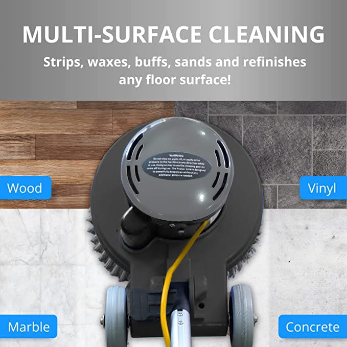 Prolux PLC15 15" Loaded Heavy Duty Single Pad Commercial Polisher Floor Buffer Machine Scrubber Loaded