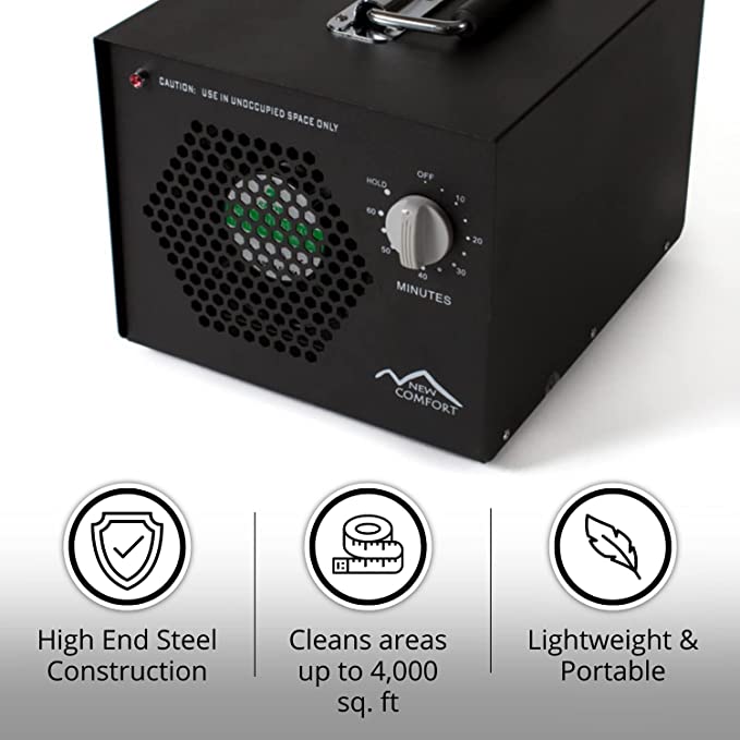 New Comfort Commercial Air Purifier Cleaner Ozone Generator with UV Black