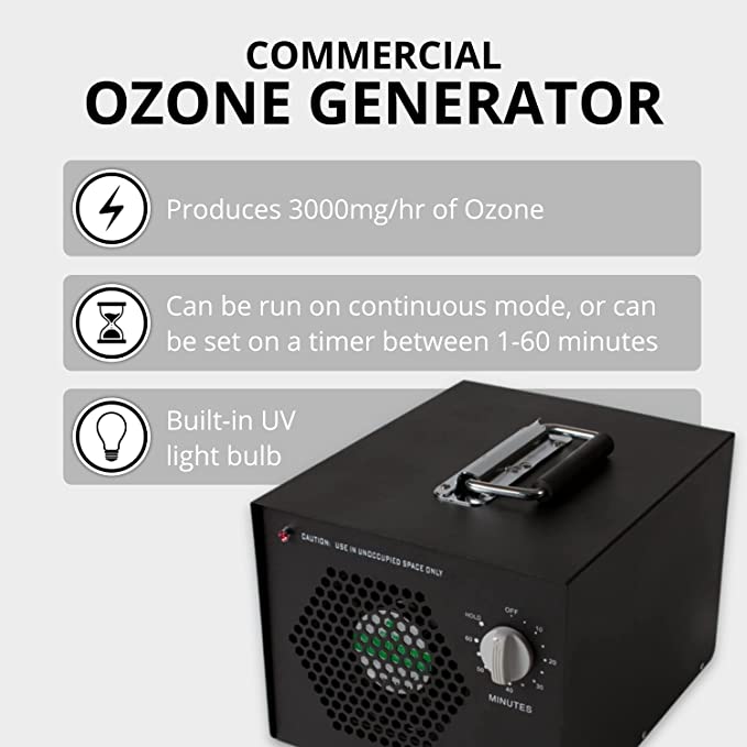 New Comfort Commercial Air Purifier Cleaner Ozone Generator with UV and 3 Year Warranty by Prolux