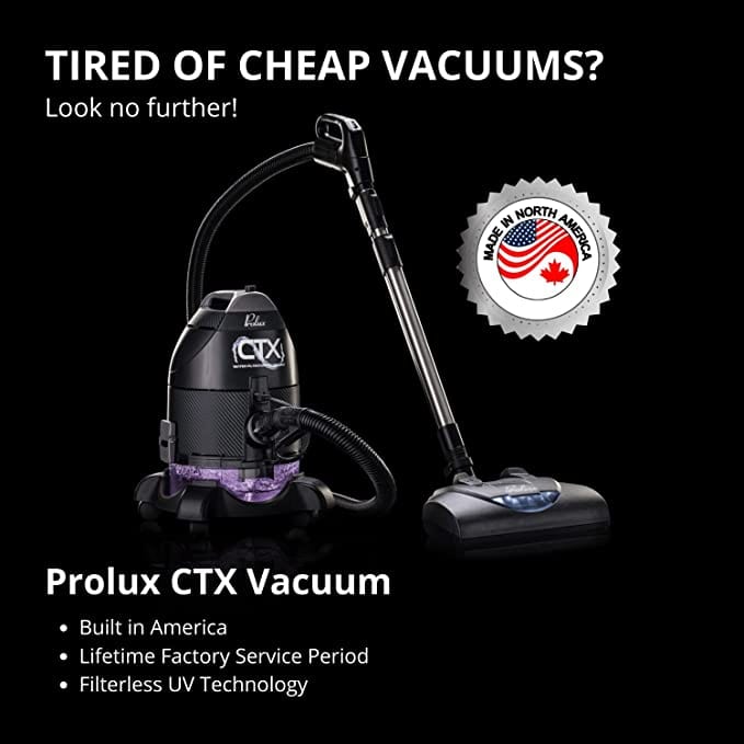 Prolux CTX ELITE Water Filtration Bagless Canister Vacuum Cleaner w/ Prolux Storm Shampooer Kit