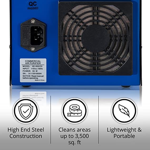 New Comfort Compact Odor Eliminating Blue Commercial Ozone Generator by Prolux