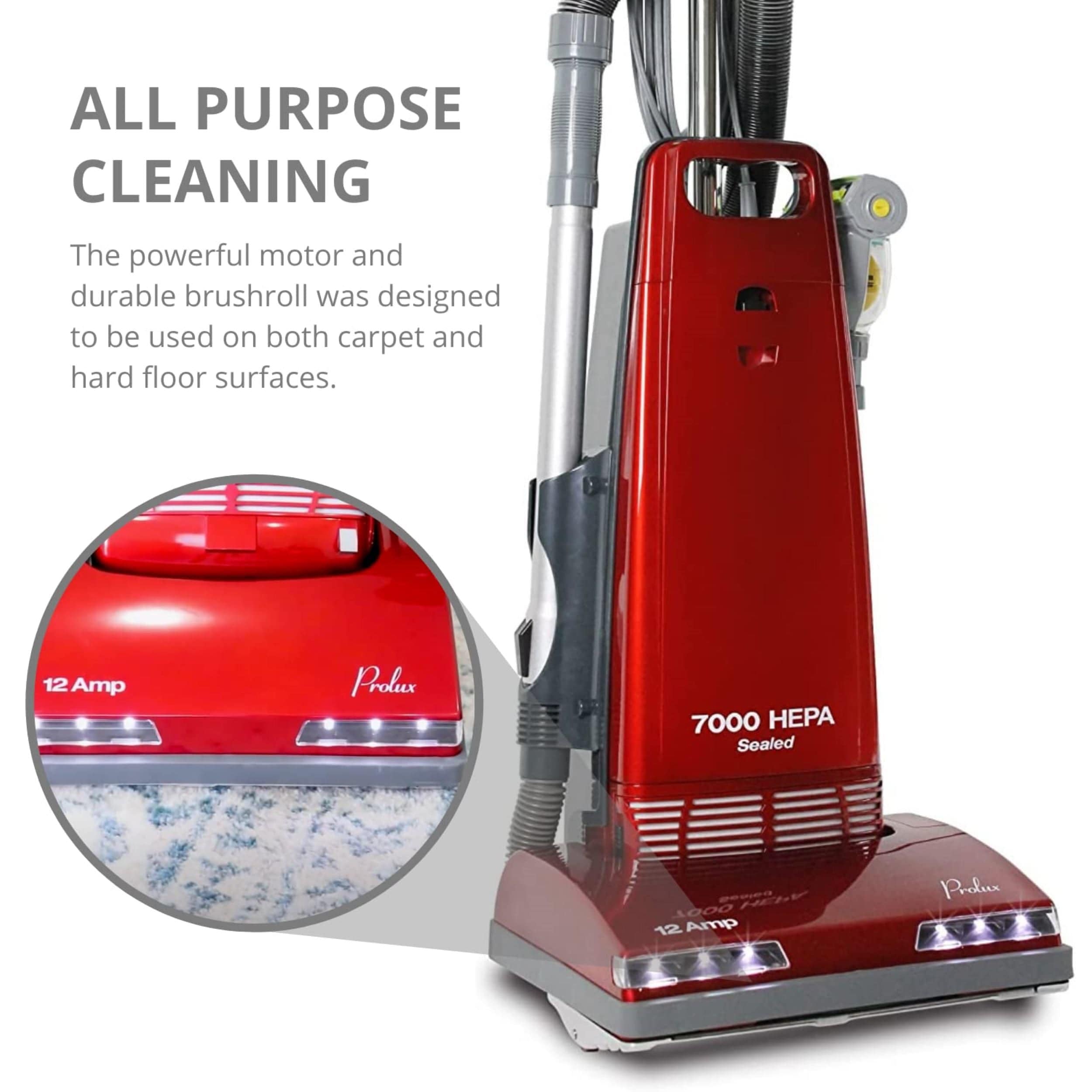 Prolux 7000 Upright Sealed HEPA Vacuum with on board tools and 7 Year