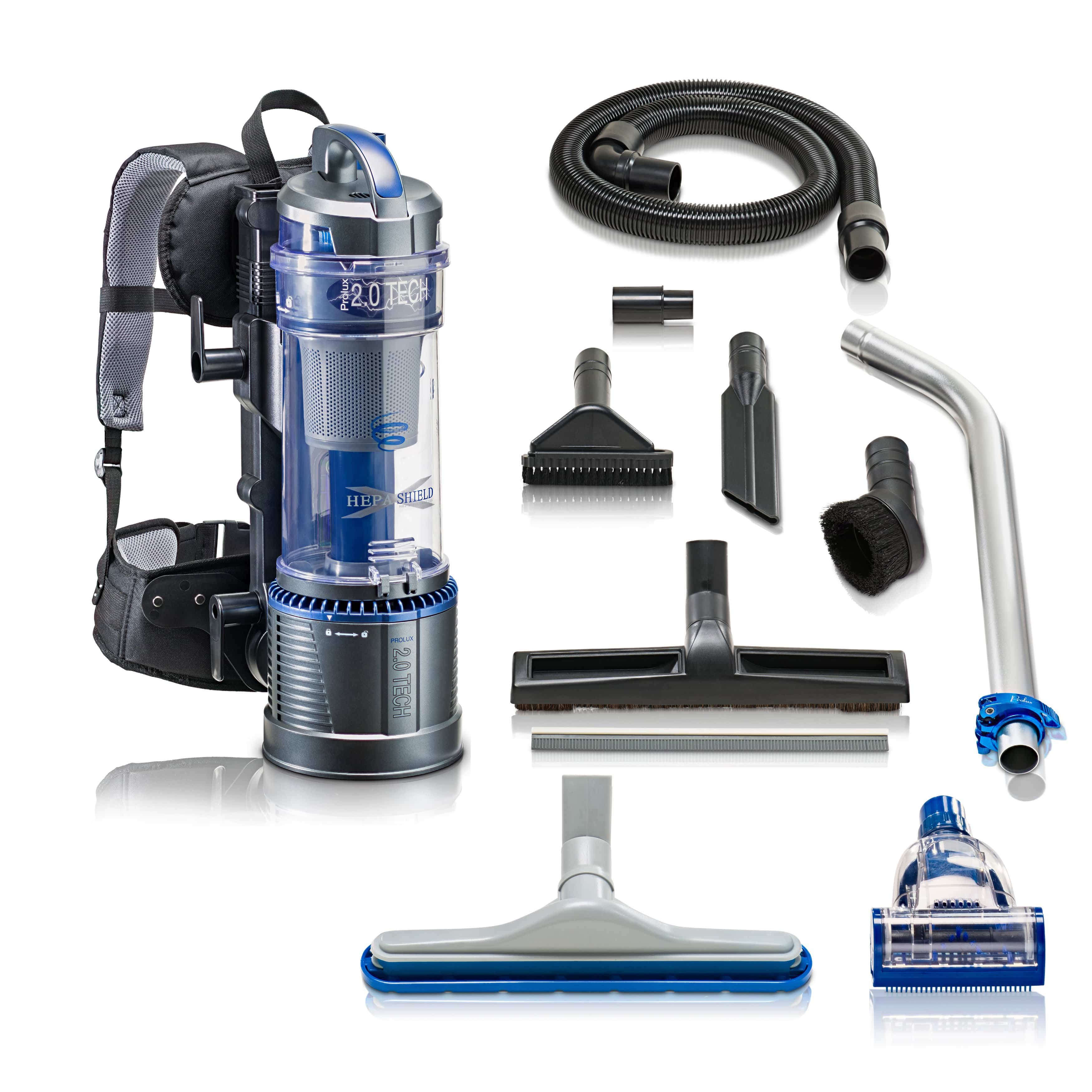 Lightweight Prolux 2.0 Bagless Upright Backpack Vacuum w/ Electric Pow Lightweight Prolux 2.0 Bagless Upright Backpack Vacuum w/ Electric Pow