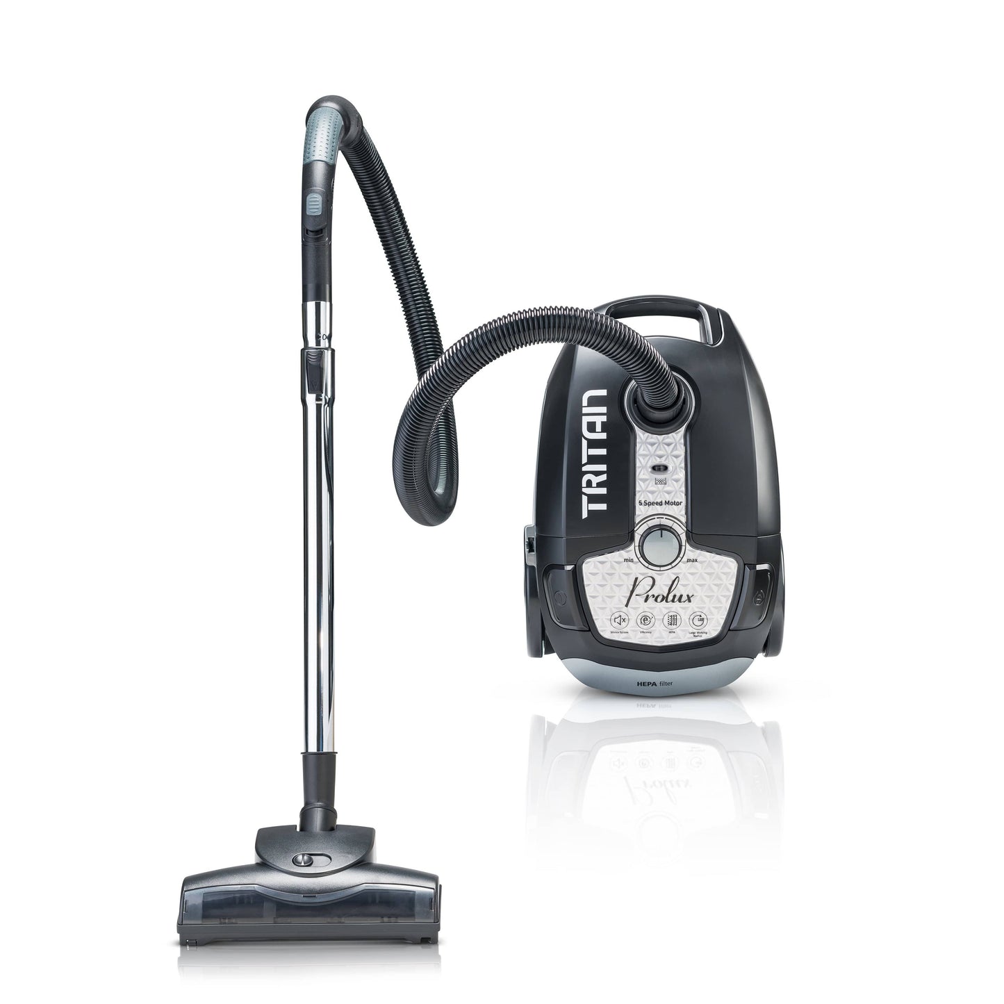 Powerful Prolux Tritan Canister Vacuum with Sealed HEPA Filtration and 12 Amp Motor